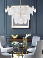 Brass Discs Cascading Chandelier - Image 6