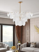 Brass Discs Cascading Chandelier - Image 7