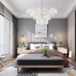 Brass Discs Cascading Chandelier - Image 5