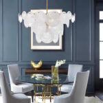 Brass Discs Cascading Chandelier - Image 8