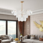 Brass Discs Cascading Chandelier - Image 2