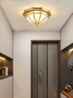 Dome Brass Flush Ceiling Lamp - Image 10