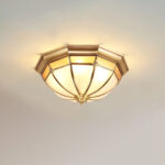 Dome Brass Flush Ceiling Lamp - Image 11