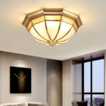 Dome Brass Flush Ceiling Lamp - Image 20