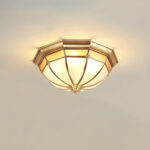 Dome Brass Flush Ceiling Lamp - Image 13