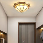 Dome Brass Flush Ceiling Lamp - Image 4