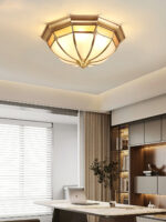 Dome Brass Flush Ceiling Lamp - Image 14