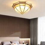 Dome Brass Flush Ceiling Lamp - Image 5