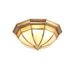 Dome Brass Flush Ceiling Lamp - Image 16