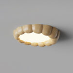 Faux Wood Ripple Ceiling Lamp - Image 10