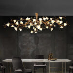 Flower Bloom Branch Brass Chandelier - Image 20