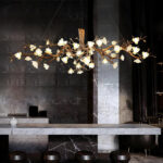 Flower Bloom Branch Brass Chandelier - Image 6