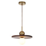 Flying Saucer Walnut Pendant Lamp - Image 15