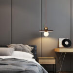 Flying Saucer Walnut Pendant Lamp - Image 11