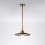 Flying Saucer Walnut Pendant Lamp - Image 9
