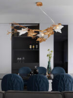 Folio Branch Brass Chandelier - Image 9