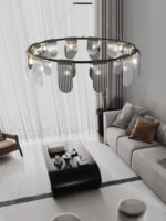 Folioles Brass Chandelier - Image 9