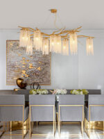 Forest Dawn Brass Chandelier - Image 20