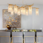 Forest Dawn Brass Chandelier - Image 17