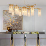Forest Dawn Brass Chandelier - Image 2
