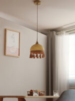 French Tassels Brass Pendant Swag Light - Image 10