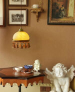 French Tassels Brass Pendant Swag Light - Image 12