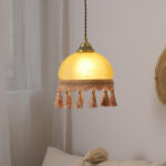French Tassels Brass Pendant Swag Light - Image 2