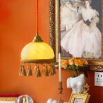 French Tassels Brass Pendant Swag Light - Image 9
