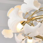 Gold White Leaves Combination Gingko Chandeliers - Image 18