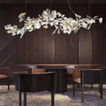 Gold White Leaves Combination Gingko Chandeliers - Image 12