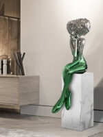 Girl Meditate Sculpture Ornaments - Image 7