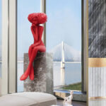 Girl Meditate Sculpture Ornaments - Image 4