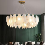 Glass Feather Chandelier - Image 4