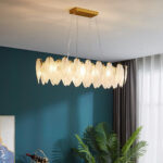 Glass Feather Chandelier - Image 9