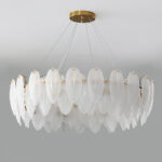 Glass Feather Chandelier - Image 10