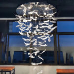 Glass Feathers Flying Chandelier - Image 12