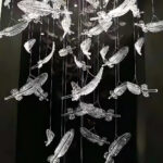 Glass Feathers Flying Chandelier - Image 14