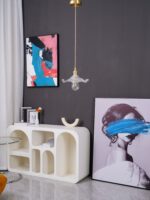 Glass Hibiscus Flower Pendant Light - Image 19