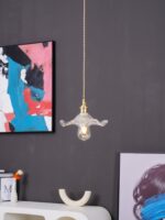 Glass Hibiscus Flower Pendant Light - Image 7