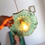 Glass Hibiscus Flower Pendant Light - Image 8