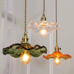 Glass Hibiscus Flower Pendant Light - Image 6