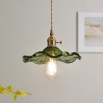 Glass Hibiscus Flower Pendant Light - Image 10