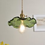 Glass Hibiscus Flower Pendant Light - Image 5
