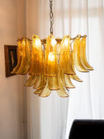 Murano Glass Leaf Chandelier - Image 4