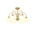 Glass Pumpkin Gold Chandelier - Image 20