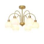 Glass Pumpkin Gold Chandelier - Image 13