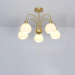 Glass Pumpkin Gold Chandelier - Image 11
