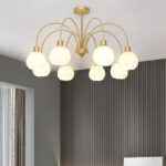 Glass Pumpkin Gold Chandelier - Image 14