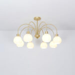 Glass Pumpkin Gold Chandelier - Image 9