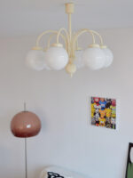 Cream Glass Sphere Chandelier - Image 10